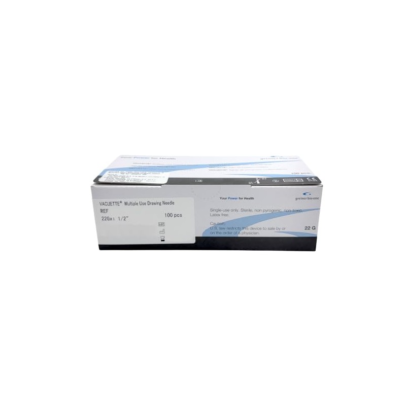 Agujas para Toma Múltiple NIPRO Vacuette 22G x 38 mm