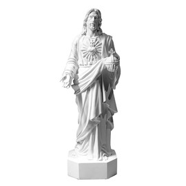 GeekPromise The Lord 12.7 Inch Prayer Christus Statue - Sacred Heart of Jesus Christian Decor - Home Decor Catholic Gift