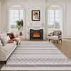 TTelephant Moroccan Washable Area Rug 8x10, Spill-Proof Surface, Non-Slip Backing,
