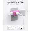 TROND Pink Outlet Extender - Multi Plug Outlet with 3-Prong