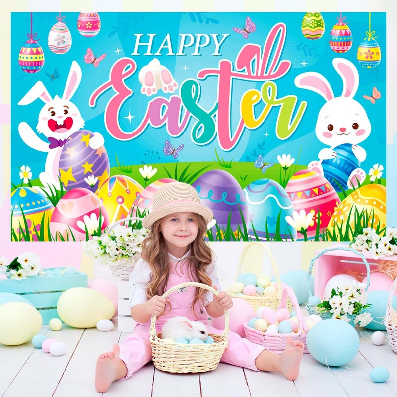 71'' x 43'' Happy Easter Banner, 71'' x 43'' Easter