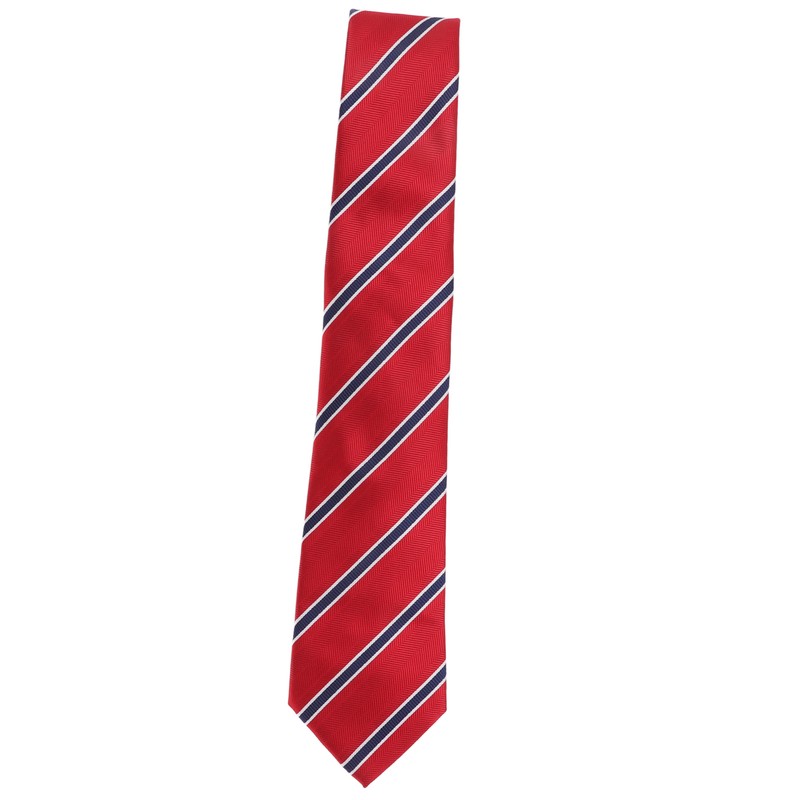 Mens Tie Classic Striped Polyester Yarn Easy Match Guarantees Durability