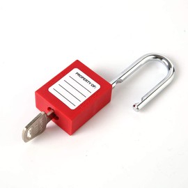 POFET 2PCS 38mm / 1.5" Lockout Tagout Locks Safety Padlock Plastic Red