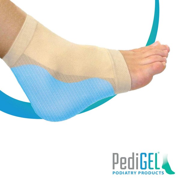 PediGel® - Medically Approved Gel Plantar Fascia Brace Compression Gel Bandage Ortho Cuff Aching Feet Heel 2 Pack