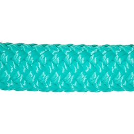 CBKnot USA Rope Premium Double Braid Polyester Cord 1/4" Average Tensile Strength 2,031 lbs. Marine, Industrial, Rigging, Winch, Equestrian, Boating & More (Turquoise, 1/4" x 100ft. Hank)