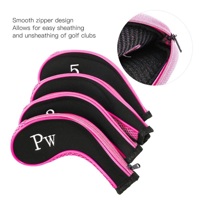 Golf Club Iron Head Covers, 10Pcs Neoprene Waterproof Wear Resistant