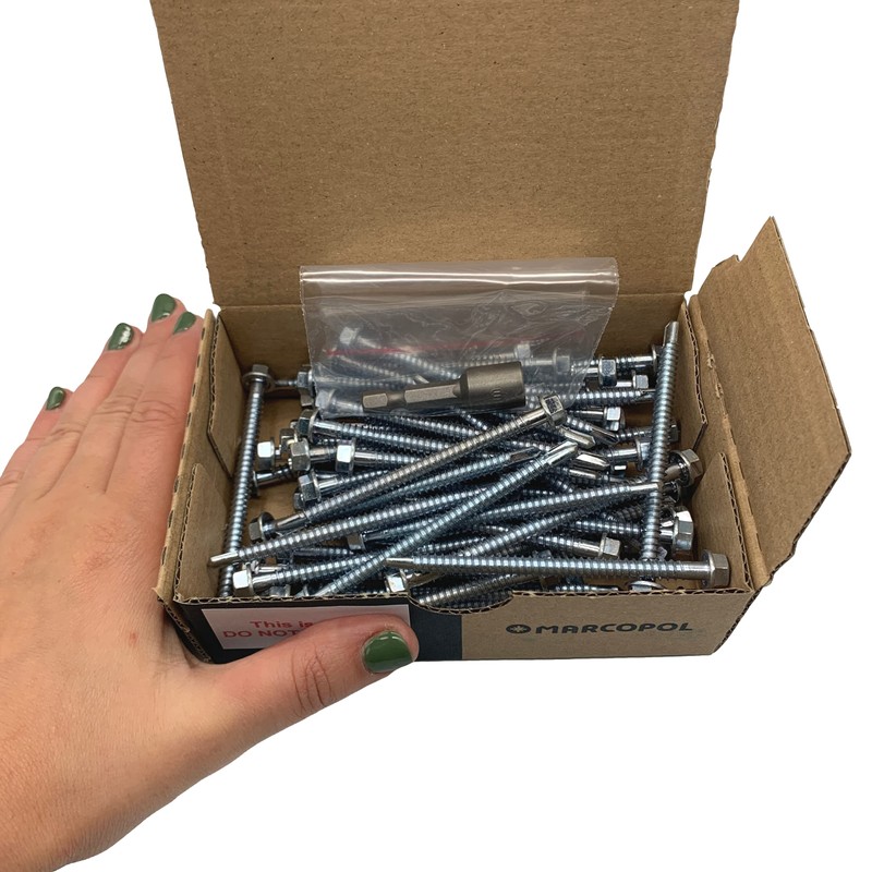 Marcopol 60 Pieces DIN 7504 K Galvanised Steel 5.5 x