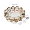 CABDM Chic Smoky Glass Candle Dish, 1 Pack Modern Bubble