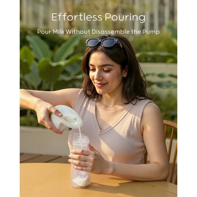 Nuliie Hands-Free Breast Pump S32, Wearable Breastfeeding Pump 4 Modes