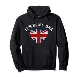 British Union Jack DNA UK Flag Gift T-Shirt Pullover Hoodie