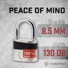Crystal Vision Anti-Theft Loud 130db Alarm Lock Weather Proof Heavy