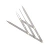 CYSFETENA Eyebrow Measuring Ruler, Foldable Stainless Steel Eyebrow Ruler with