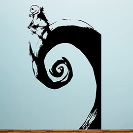 Nightmare Before Christmas Jack Skellington - Black Vinyl Wall Decal 60 Inches Tall