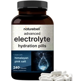 Advanced Electrolyte Pills, 240 Capsules | Salt Pills with Electrolytes for Fasting Hydrating | Made with Himalayan Pink Salt, Sodium, Potassium, Magnesium & More – Keto, Unflavored, No Sugar, Non-GMO