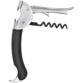 OXO Steel Double Lever Waiters Corkscrew With Bottle Opener - Stainless Steel