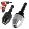 2 Pcs Keyless Drill Chuck Conversion Tool 0.3-3.6mm/0.3-6.5mm, 1/4 Inch