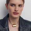 Frodete Statement Necklace for Women Chunky Gold Necklaces Long Pendant