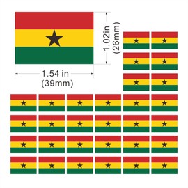 Womaha 30 Sheets Ghana Flag Temporary Tattoos for Kids Adults Fans Fake Face Tattoo Stickers