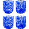 Stephanie Imports Set of 4 Handcrafted Double Old-Fashioned Confetti Drinking