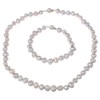 Women's Pearl Necklace, Bracelet and Earrings Set, Statement 7-8 mm
