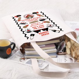 PYOUL TP TV Show Inspired Gift Agent Cooper Has A Secret Tote Bag Agent Cooper Fan Handbag I Only Have Time For Coffee Gift (Has A Secret Tote)