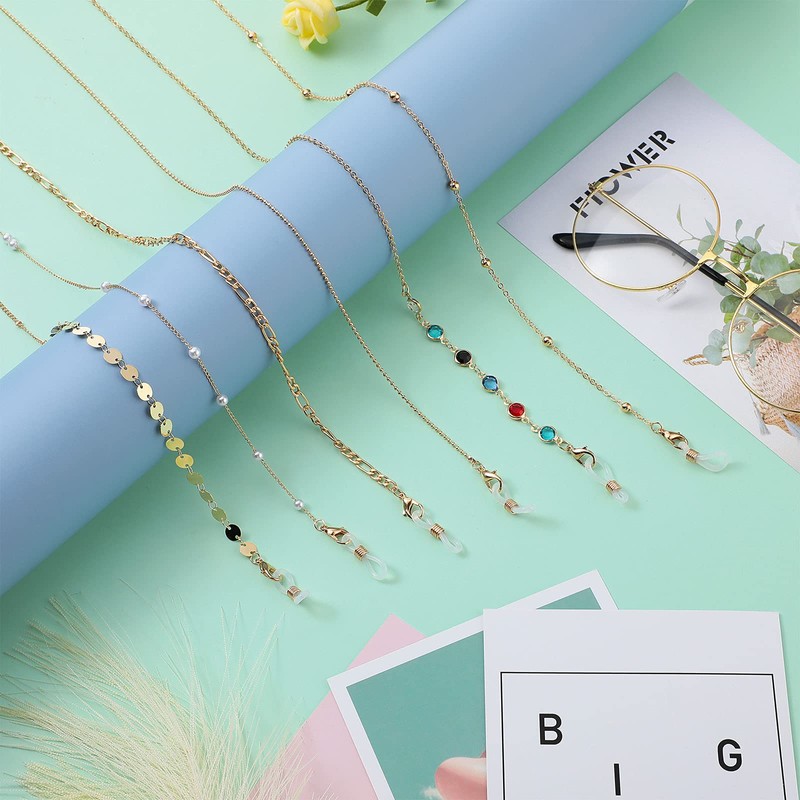 Frienda 6 Pcs Eyeglass Chains Glasses Chain Holder Lanyard for