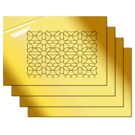 Pannello in plastica ABS per incisione laser, per incisione, 30 x 20 cm, le piastre per incisione in plastica sono adatte per l'incisione di dipinti, cartelli per porte e cartelli di sicurezza (4, oro