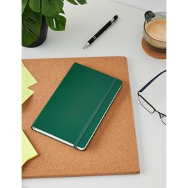 Moleskine Classic Plain Paper Notebook, Hard Cover and Elastic Closure Journal, Color Myrtle Green, Size Large 13 x 21 cm, 240 Pages