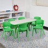 Flash Furniture Emmy Adjustable Classroom Activity Table with 6 Stackable