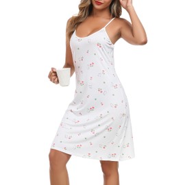 Lovasy Nighties for Women Cotton Nightdresses for Women UK Soft Ladies Nighties Nightdress Print Night Dress Nighty Chemise Negligee,Rabbit,XXL