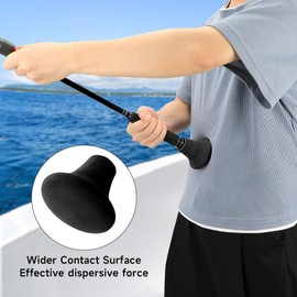 SANLIKE 2PCS Fishing Rod Butt Cushion Fishing Fighting Pole Holder Fish Tackle Accessories Shock Absorption Fishing Rod Butt Cap, Black