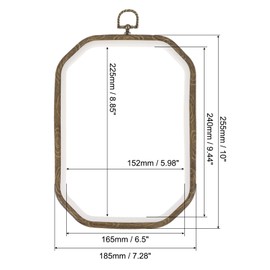 MECCANIXITY Embroidery Hoop Frame 9x6.5 Inch Octagon Imitated Wood Cross-Stitch Ring for Art Craft Sewing Ornament