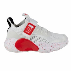 CHARLY Tenis para Niño Kids De Bota 1098353 Blanco Rojo Basketbol Deporte (Blanco, Sistema Tallas Calzado JP, Niño (2-5 años), Medición, 20.0 cm)