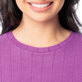 Fruit of the Loom Women's Dolman Sleeve and Cropped Pant Sleep Set, Fuchsia