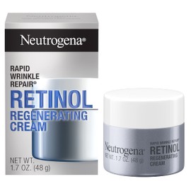 Neutrogena Rapid Wrinkle Repair Retinol Anti-Wrinkle Regenerate Face Cream, Day and Night Use, 1.7 Oz