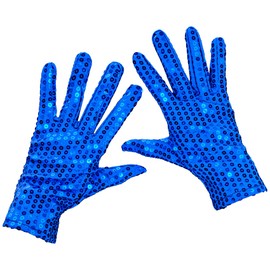 AUSUAYA Women Costume Dress Up Dance Gloves for Valentine, Cosplay, Party Show, Costume Accessory GB-G-2 (Royal Blue)