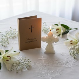24 Mini Recuerdos Velas Aromáticas Bautizo Boda Primera Comunion Novenario Confirmación Baby Shower Luctuoso
