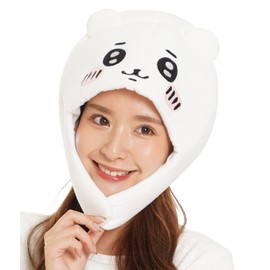 SAZAC Chiikawa Fleece Kigurumi Cap, Adult Size, One Size Fits All