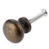 Dophee 10Pcs 19x17mm Antique Brass Cabinet Drawer Round Pulls Cupboard