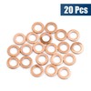 sourcing map 20 x Copper Seals Car Copper Washers Flat
