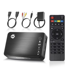 Media Player, 4k Multimedia Player, Maximum Resolution 3840 x 2160p for Video, Music, Video Playback, Supports SD Card, USB Memory, External Hard Disk, Supports HDMI Connection, VGA Connection, AV