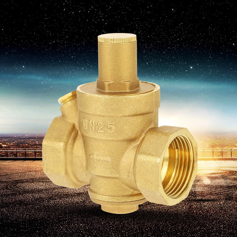 1pc Brass Adjustable Water Pressure Reducing Regulator Valve Thread DN25