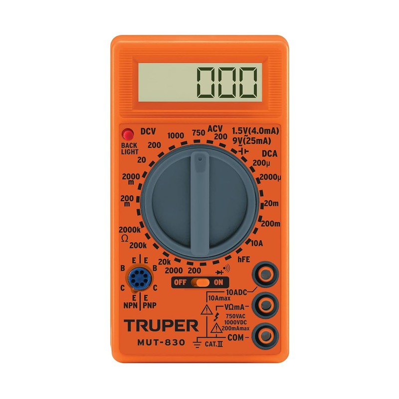 Truper MUT-830, Multímetro digital escolar