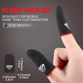 Ptwola 6 Pieces Gaming Finger Sleeves Anti Sweat Gaming Thumb Sleeve Silver Fiber Thin Mobile Finger Protectors Smooth Feel Gamer Gloves Accessories for Most Touchscreen Devices Tablet Phone