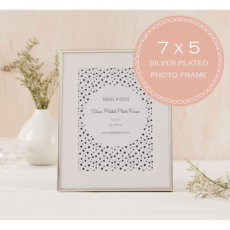 ANGEL & DOVE Silver Plated Frame for 7 x 5
