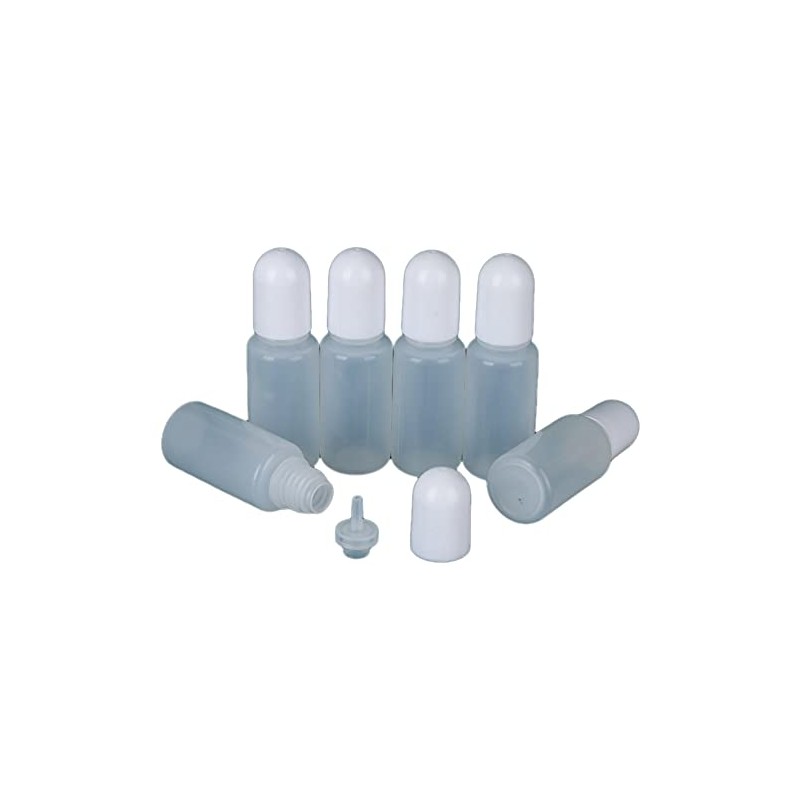 lasenersm 20 Pieces 10ml LDPE Plastic Thin Tip Dropper Bottles