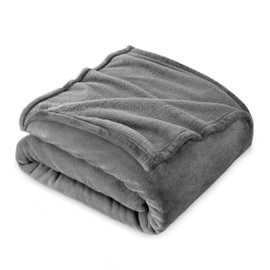 Cuddly, Fluffy Blanket, 130 x 160 cm - Small Fleece Sofa & Couch Blankets, Super Soft, as Sofa Throw, Light Grey