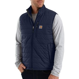Carhartt mens Rain Defender Relaxed Fit Lightweight Insulated Vest Work Utility Outerwear, Navy, Large Tall US
