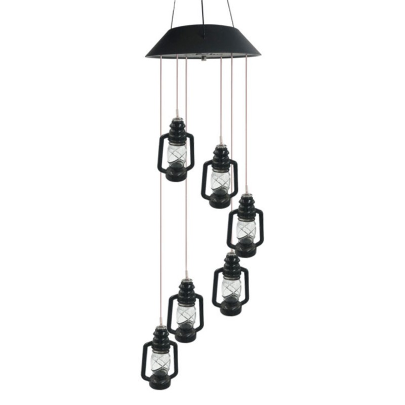 Solar LED Colorful Beautiful Wind Chime Light Lamp Christmas Garden