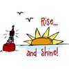 CafePress Rise and Shine Square Car Magnet 3 X 3